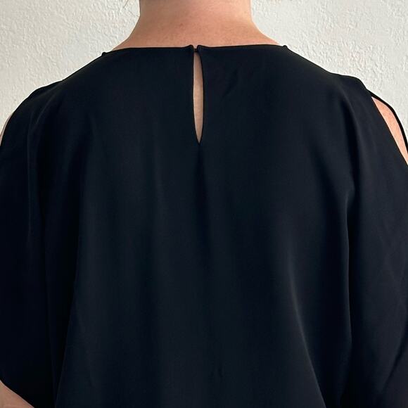 Saint Laurent Silk Split Sleeve Blouse Black FR 34 Flutter - Picture 6 of 11